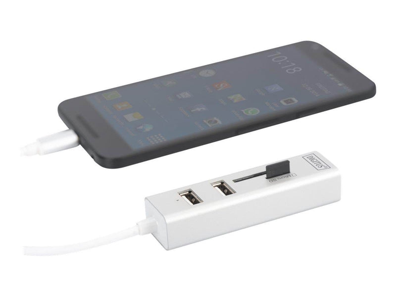 DIGITUS DA-70243 - hub - 3 ports USB-Hubs - 3 - Weiß