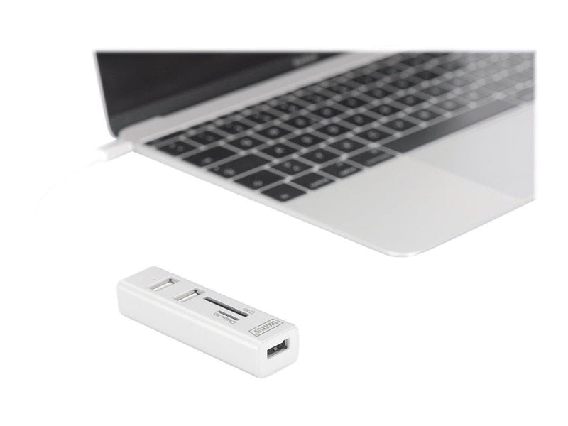 DIGITUS DA-70243 - hub - 3 ports USB-Hubs - 3 - Weiß