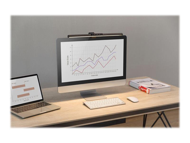 DIGITUS DA-90415 - monitor reading lamp - LED - 5 W - warm to cold white light - 3000-6500 K - black