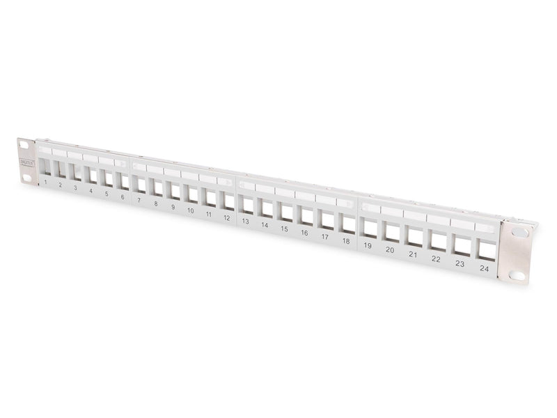 DIGITUS DN-91410-LF Modular Patch Panel for Keystone Jack 1U Rack Mount 24-port blank