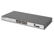 DIGITUS DN-95342-1 - switch - 19 inches af/at - 16 ports - unmanaged - rack-mountable