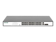 DIGITUS DN-95343  24 Port Fast Ethernet PoE Switch 19 Inch Unmanaged 2 Uplinks