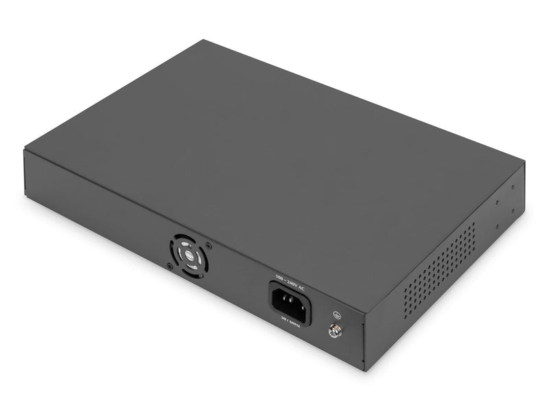 DIGITUS DN-95355 16-Port 10/100 Mbps PoE Switch 16 x10/100Mbps PoE RJ45 Ports.1x GE RJ45 1x SFP