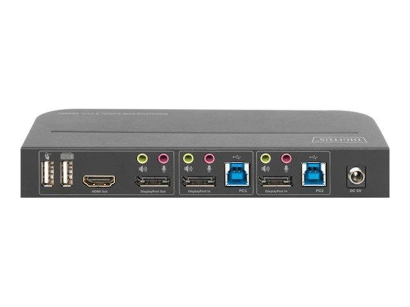 DIGITUS DS-12850 - KVM / audio / USB switch - 2 ports
