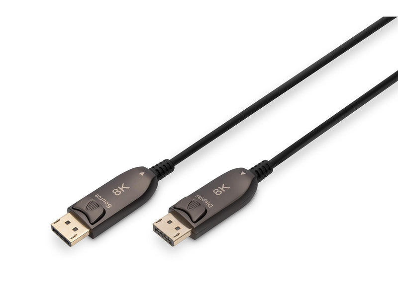 DIGITUS DisplayPort 8K AOC Hybrid Fiber Optic Cable - 15m