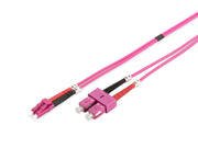 DIGITUS Fiber Optic Multimode Patch Cord OM4 LC / SC - 5m - Rosa - 5m