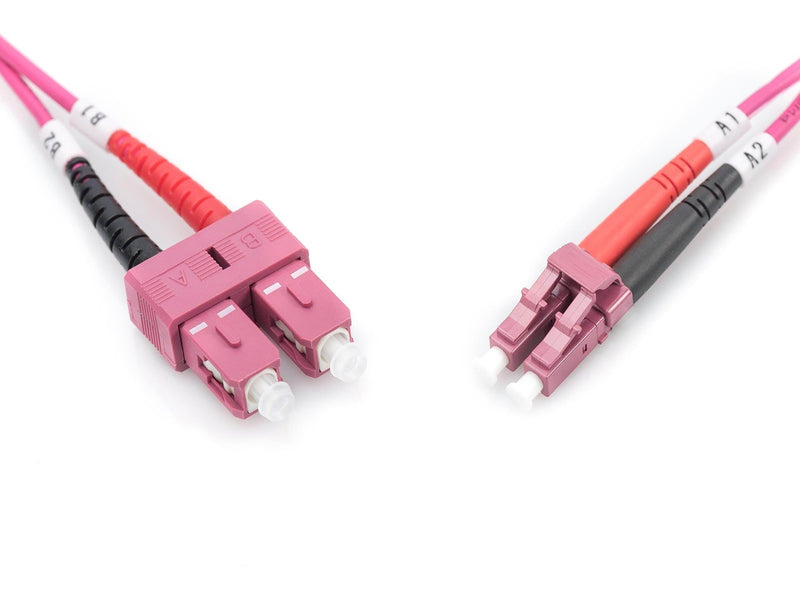 DIGITUS Fiber Optic Multimode Patch Cord OM4 LC / SC - 5m - Rosa - 5m