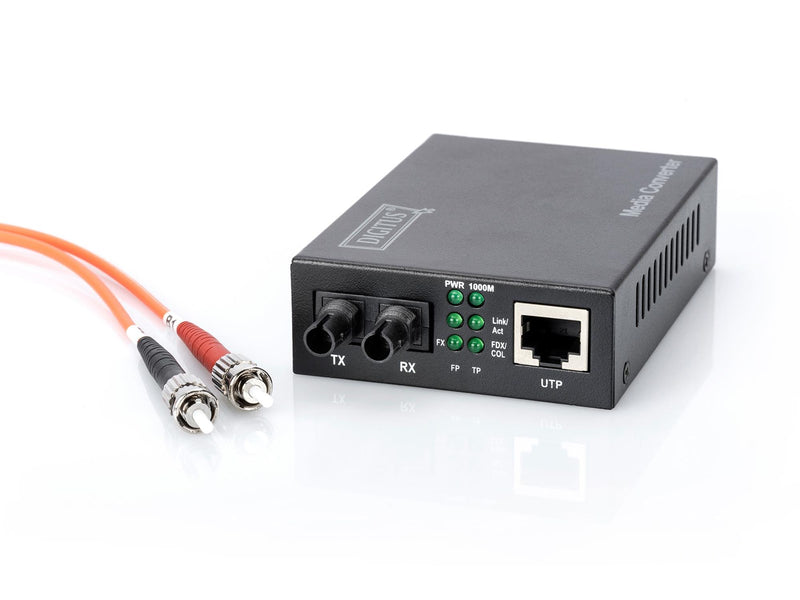 DIGITUS Gigabit Ethernet Media Converter Multimode ST Connector