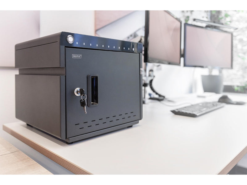 DIGITUS Mobile Desktop Charging Cabinet for 10 Notebooks/Tablets