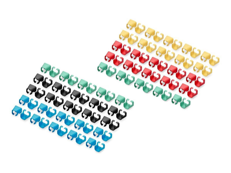 DIGITUS cable colour coding clips - for patch cable mixed (20 pcs. in each)