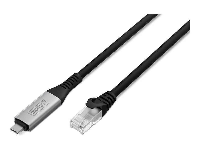 DIGITUS network cable - black - Schwarz - 10m
