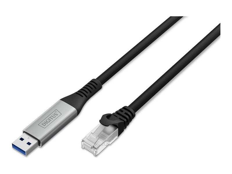 DIGITUS network cable - black - Schwarz - 2m
