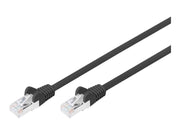 DIGITUS patch cable - 10 m - black - Schwarz - 10m