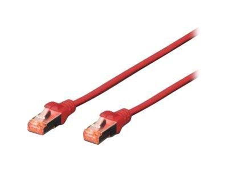 DIGITUS patch cable - 10 m - red RAL 3020 - 10m