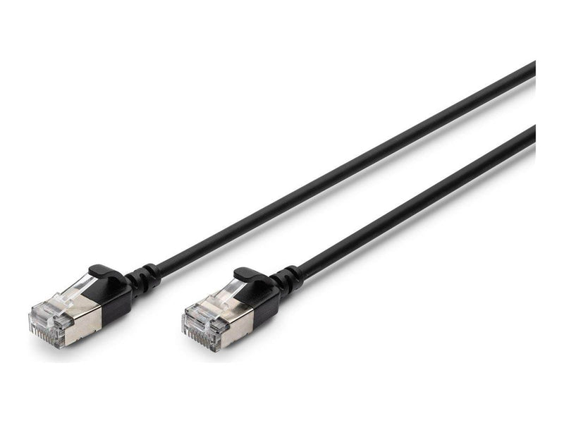 DIGITUS patch cable - 30 cm - black - Schwarz - 0.3m