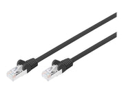 DIGITUS patch cable - 5 m - black - Schwarz - 5m