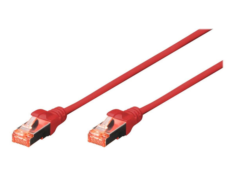 DIGITUS patch cable - 50 cm - red RAL 3020 - 0.5m