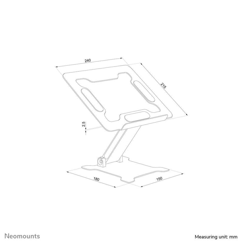 Neomounts DS20-740BL1 faltbarer Laptop-Ständer für Laptops von 11-15' - Schwarz