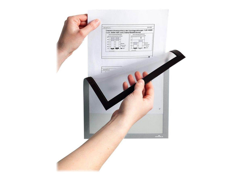 DURABLE Magnetisch haftender Info-Rahmen in A4 für Informationen und Aushänge auf metallischen Oberflächen.