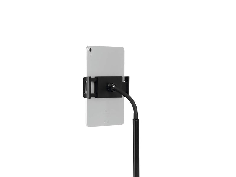 DURABLE Tischständer für Tablets und Handys von 4,7-13". Stufenlose Drehbarkeit und Höheneinstellung durch flexiblen Arm.