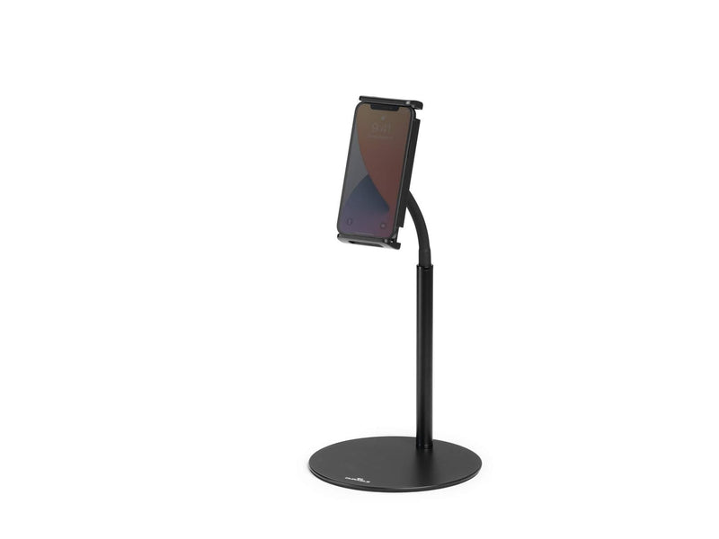 DURABLE Tischständer für Tablets und Handys von 4,7-13". Stufenlose Drehbarkeit und Höheneinstellung durch flexiblen Arm.