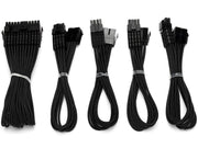 DUTZO Sleeved Power Extention Cable Kit (v2) - Schwarz
