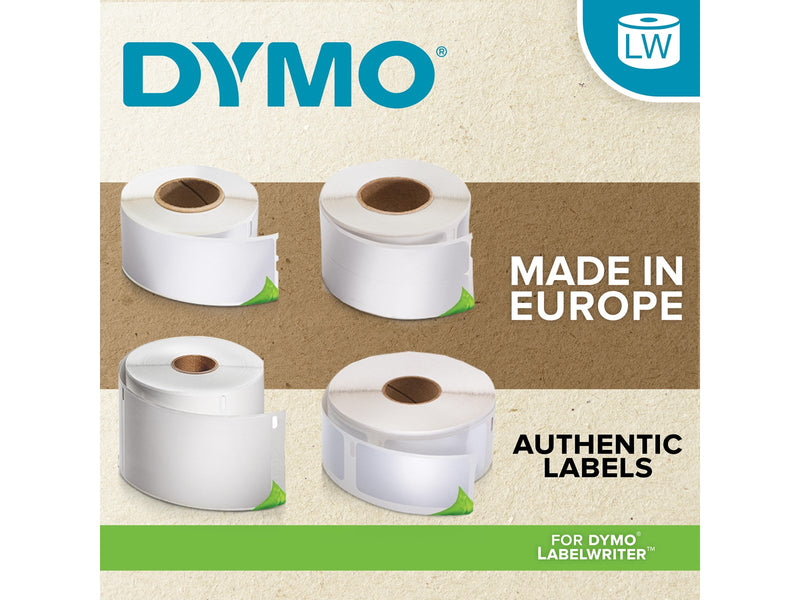 DYMO Authentic LabelWriter Small Name Badge Labels | 41 mm x 89 mm | Self-Adhesive | 6 Rolls of 300 Easy-Peel Labels (1.800 Count) | for LabelWriter Label Makers | Made in Europe