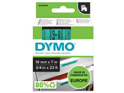 DYMO D1-Etikettenband | schwarz auf grün | 19 mm x 7 m