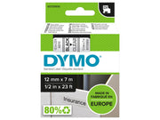 DYMO D1-Etikettenband | schwarz auf transparent | 12 mm x 7 m