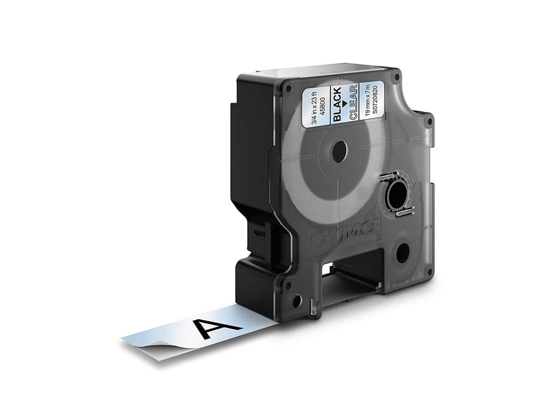 DYMO D1-Etikettenband | schwarz auf transparent | 19 mm x 7 m