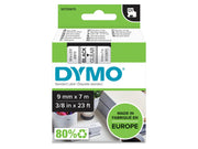 DYMO D1-Etikettenband | schwarz auf transparent | 9 mm x 7 m