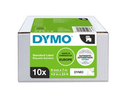 DYMO D1-Etikettenband | schwarz auf weiß | 9 mm x 7 m | 10 Stück