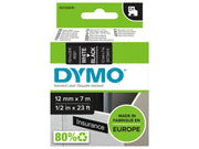 DYMO D1-Etikettenband | weiß auf schwarz | 12 mm x 7 m