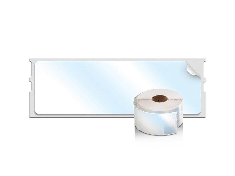 DYMO LabelWriter Adressetiketten | 36 mm x 89 mm | schwarz auf transparent | 2 Rollen mit je 130 leicht ablösbaren Etiketten (260 Etiketten)