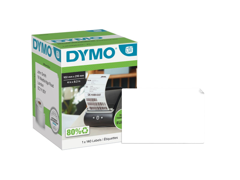 DYMO LabelWriter DHL Versandetiketten für LabelWriter 5XL/4XL-Etikettendrucker | 102 mm x 210 mm | Rolle mit 140 Etiketten | selbstklebend