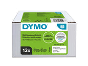 DYMO LabelWriter Mehrzwecketiketten | 32 mm x 57 mm | 12 Rollen mit je 1.000 leicht ablösbaren Etiketten (12.000 Etiketten) | selbstklebende Etiketten