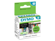 DYMO LabelWriter Mehrzwecketiketten (Klein) | 13 mm x 25 mm | Rolle mit 1.000 leicht ablösbaren Etiketten | selbstklebend