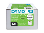 DYMO LabelWriter Versandetiketten/-Namensschilder (Groß) | 54 mm x 101 mm | 12 Rollen mit je 220 leicht ablösbaren Etiketten