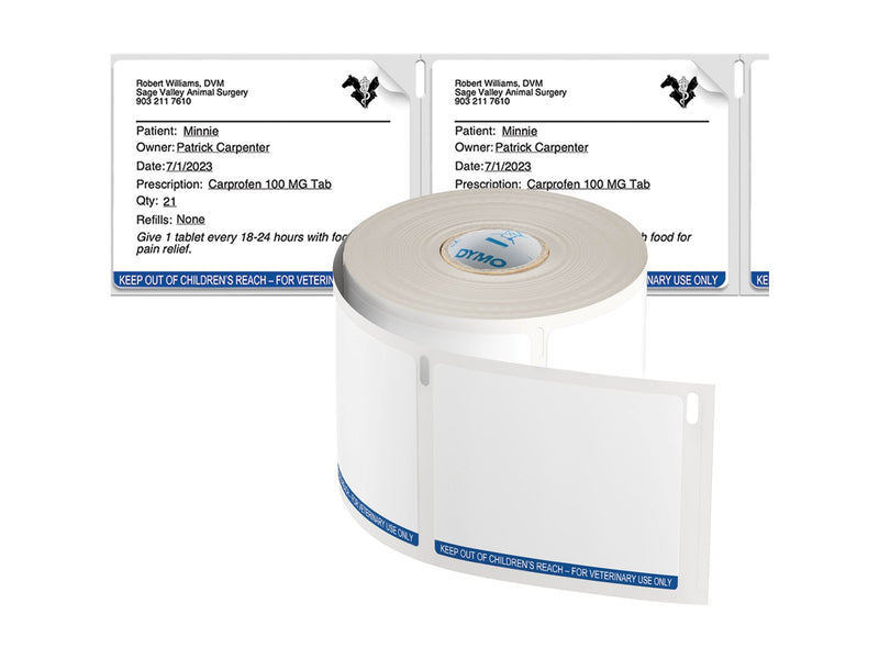 DYMO ® LabelWriter™ Veterinär-Rezeptetiketten