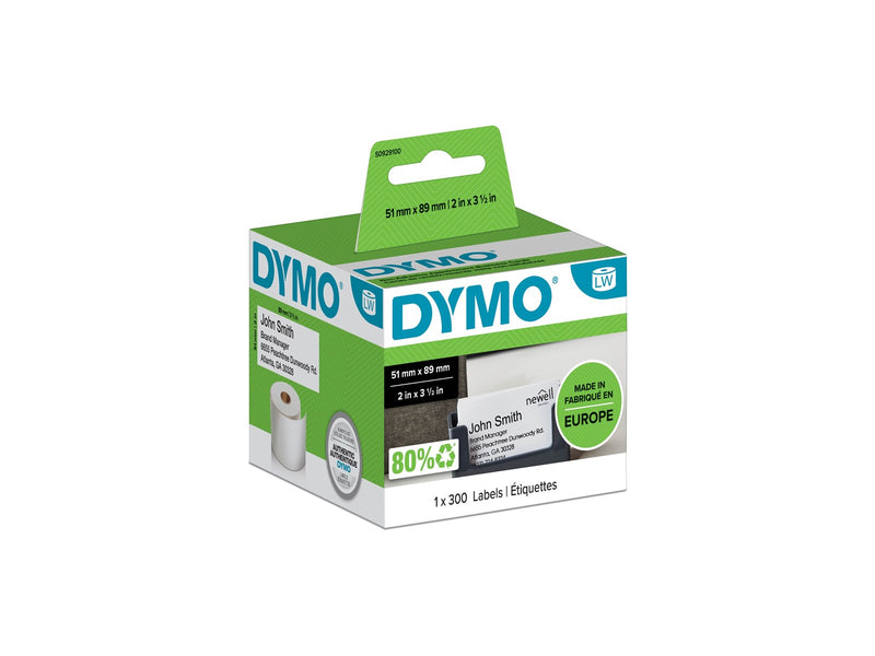 DYMO Original LabelWriter Namenschilder-Etiketten | 51 mm x 89 mm | Rolle mit 300 Etiketten