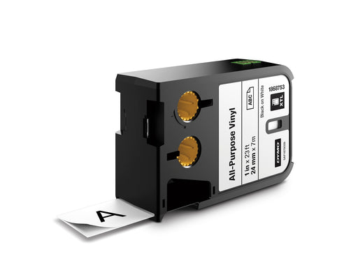 DYMO XTL Allzweck-Vinyletikett | 24 mm x 7 m | Schwarz auf Weiß