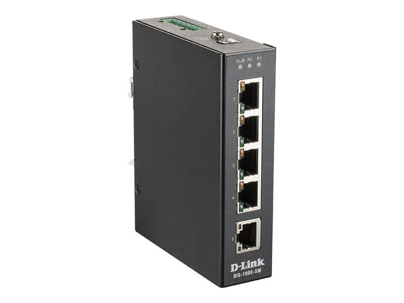 D-Link DIS-100E-5W, 5-Port Unmanaged Layer2 Fast Ethernet Industrial Switch