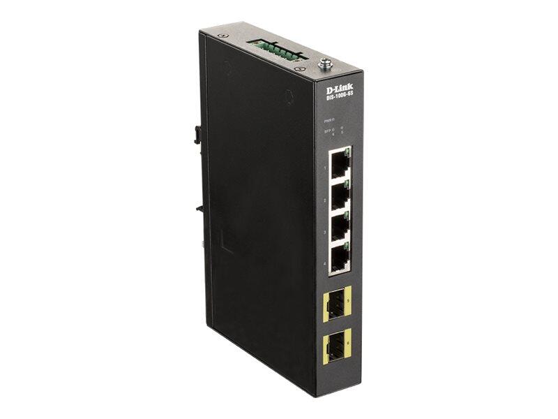 D-Link DIS-100G-6S, 4-port Gigabit Industrial Switch including 2 x 100/1000M SFP