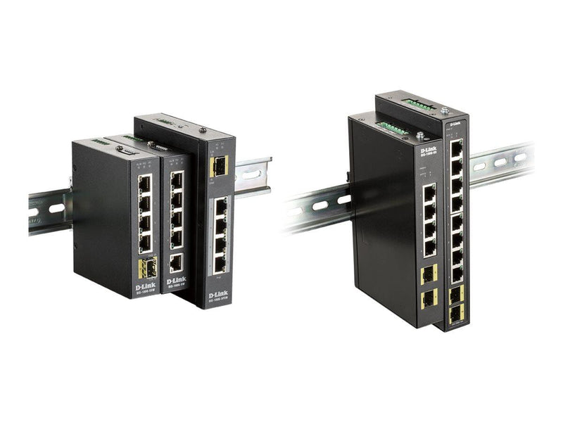 D-Link DIS-100G-6S, 4-port Gigabit Industrial Switch including 2 x 100/1000M SFP