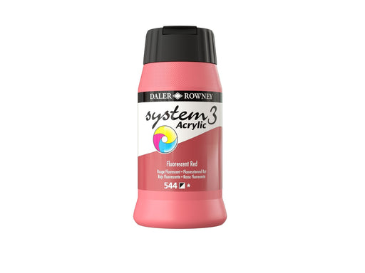 Daler-Rowney System3 500 ml Fluorescent Red