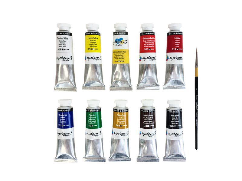 Daler-Rowney System3 Acrylic Studio Set 10x37 ml