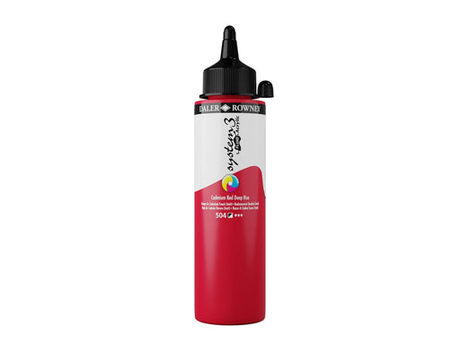 Daler-Rowney System3 Fluid Acrylic 250 ml Cadmium Red Deep Hue