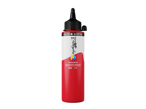 Daler-Rowney System3 Fluid Acrylic 250 ml Cadmium Red Hue