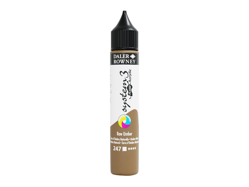Daler-Rowney System3 Fluid Acrylic 29.5 ml Raw Umber