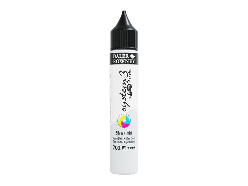 Daler-Rowney System3 Fluid Acrylic 29.5 ml Silver Imit